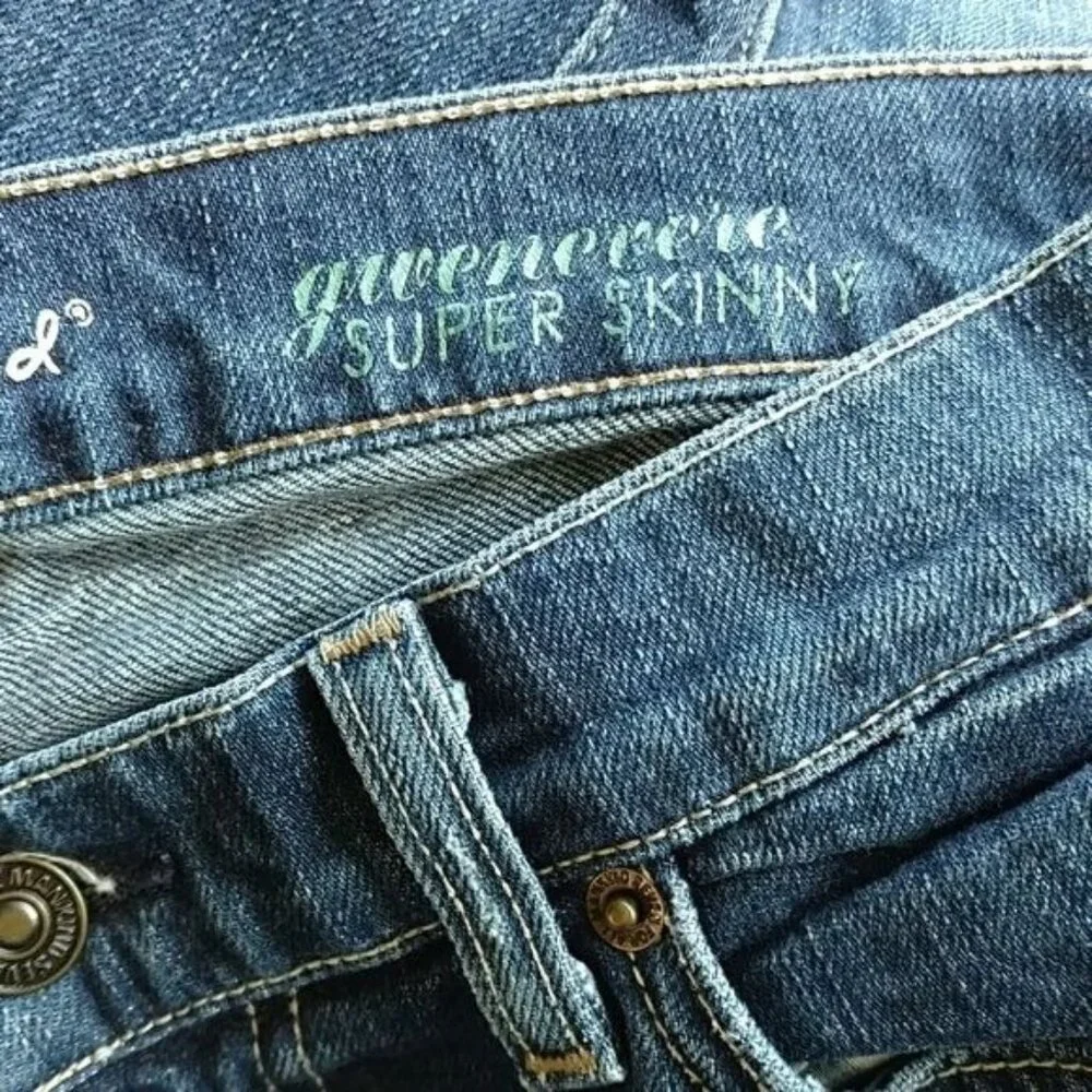 7 for all Mankind Womens Blue Gwenevere Super Skinny 5 Pocket Jeans Size 27 - Picture 8 of 10